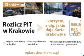 Rozlicz PIT w Krakowie i korzystaj z Karty Krakowskiej