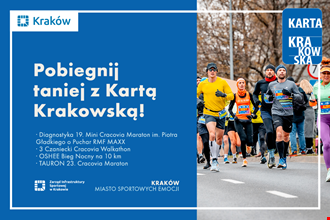 Biegaj w Krakowie – zniżki na opłaty startowe z Kartą Krakowską